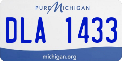 MI license plate DLA1433