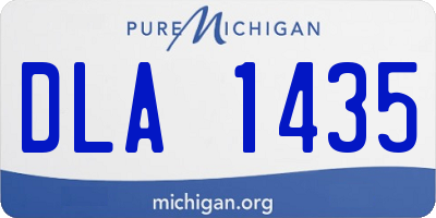 MI license plate DLA1435