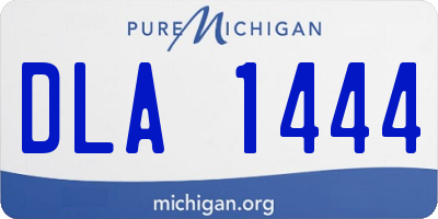 MI license plate DLA1444