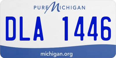MI license plate DLA1446
