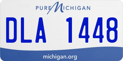 MI license plate DLA1448