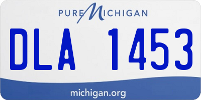 MI license plate DLA1453