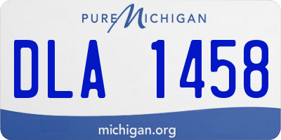 MI license plate DLA1458
