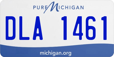 MI license plate DLA1461
