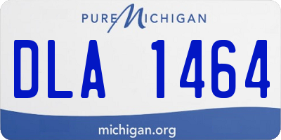 MI license plate DLA1464