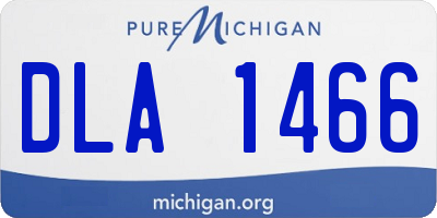 MI license plate DLA1466