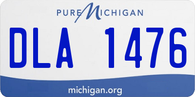 MI license plate DLA1476