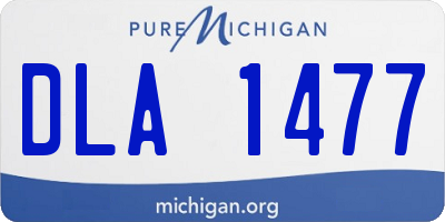 MI license plate DLA1477