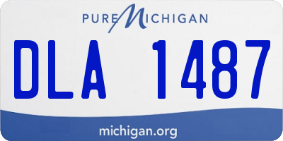 MI license plate DLA1487