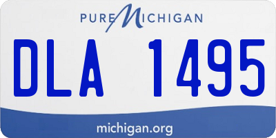 MI license plate DLA1495