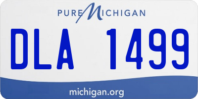 MI license plate DLA1499