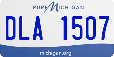 MI license plate DLA1507