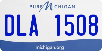 MI license plate DLA1508