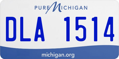 MI license plate DLA1514