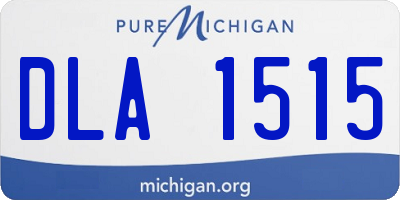 MI license plate DLA1515