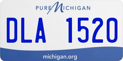 MI license plate DLA1520