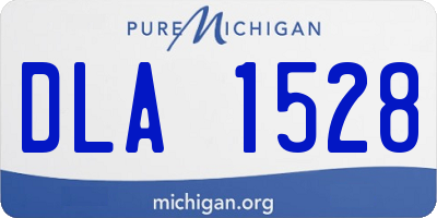 MI license plate DLA1528