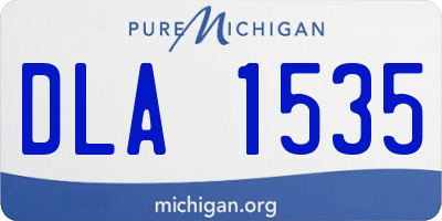 MI license plate DLA1535