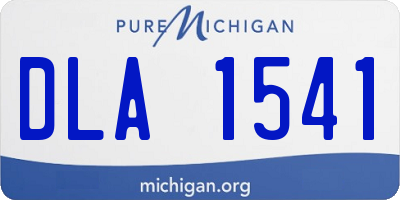MI license plate DLA1541