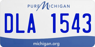 MI license plate DLA1543