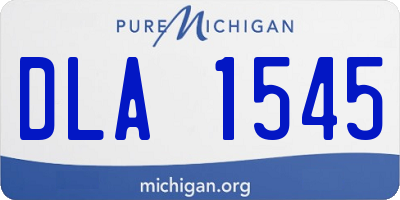MI license plate DLA1545