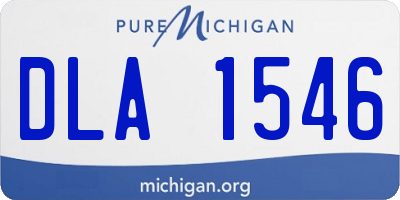 MI license plate DLA1546