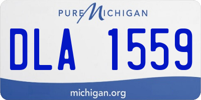MI license plate DLA1559
