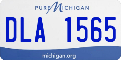 MI license plate DLA1565