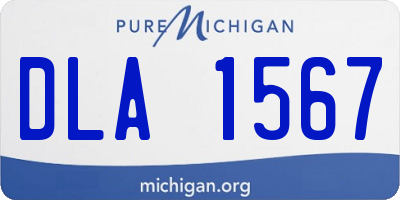 MI license plate DLA1567