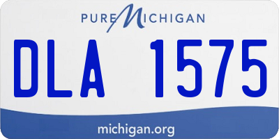 MI license plate DLA1575