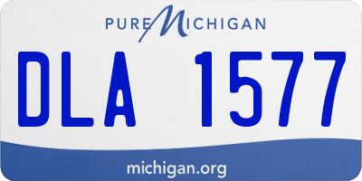 MI license plate DLA1577