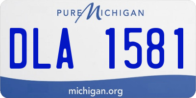 MI license plate DLA1581