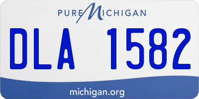 MI license plate DLA1582