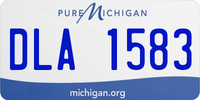 MI license plate DLA1583