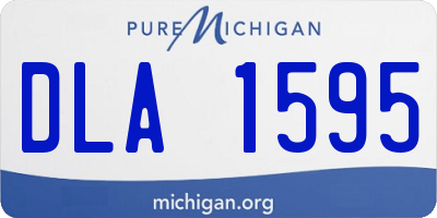 MI license plate DLA1595