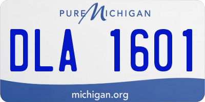 MI license plate DLA1601