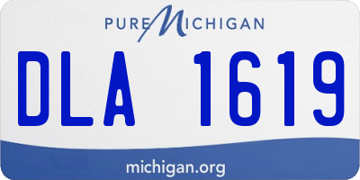 MI license plate DLA1619