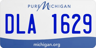 MI license plate DLA1629