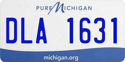 MI license plate DLA1631