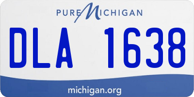 MI license plate DLA1638