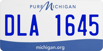 MI license plate DLA1645