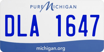 MI license plate DLA1647