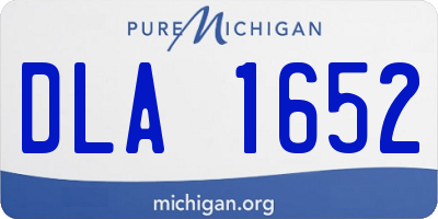 MI license plate DLA1652