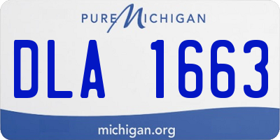 MI license plate DLA1663