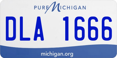 MI license plate DLA1666