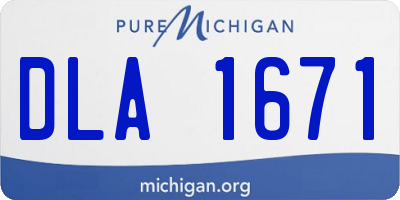 MI license plate DLA1671