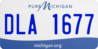 MI license plate DLA1677