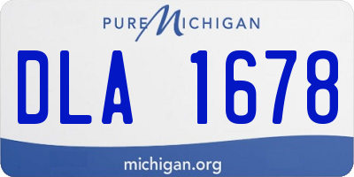 MI license plate DLA1678