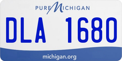 MI license plate DLA1680