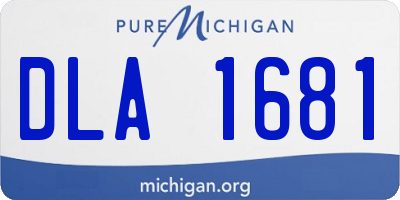 MI license plate DLA1681